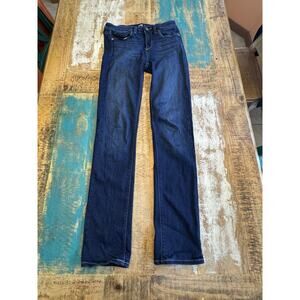 Paige Jeans Skyline Skinny Dark Wash Blue Denim Low Rise Womens Size 27